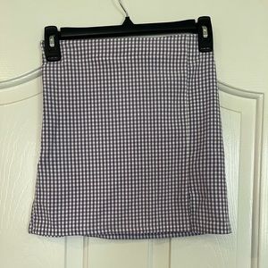 Purple plaid skirt